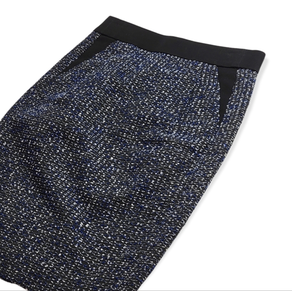 J Crew Midnight Blue Tweedy Pencil Skirt - Picture 3 of 8